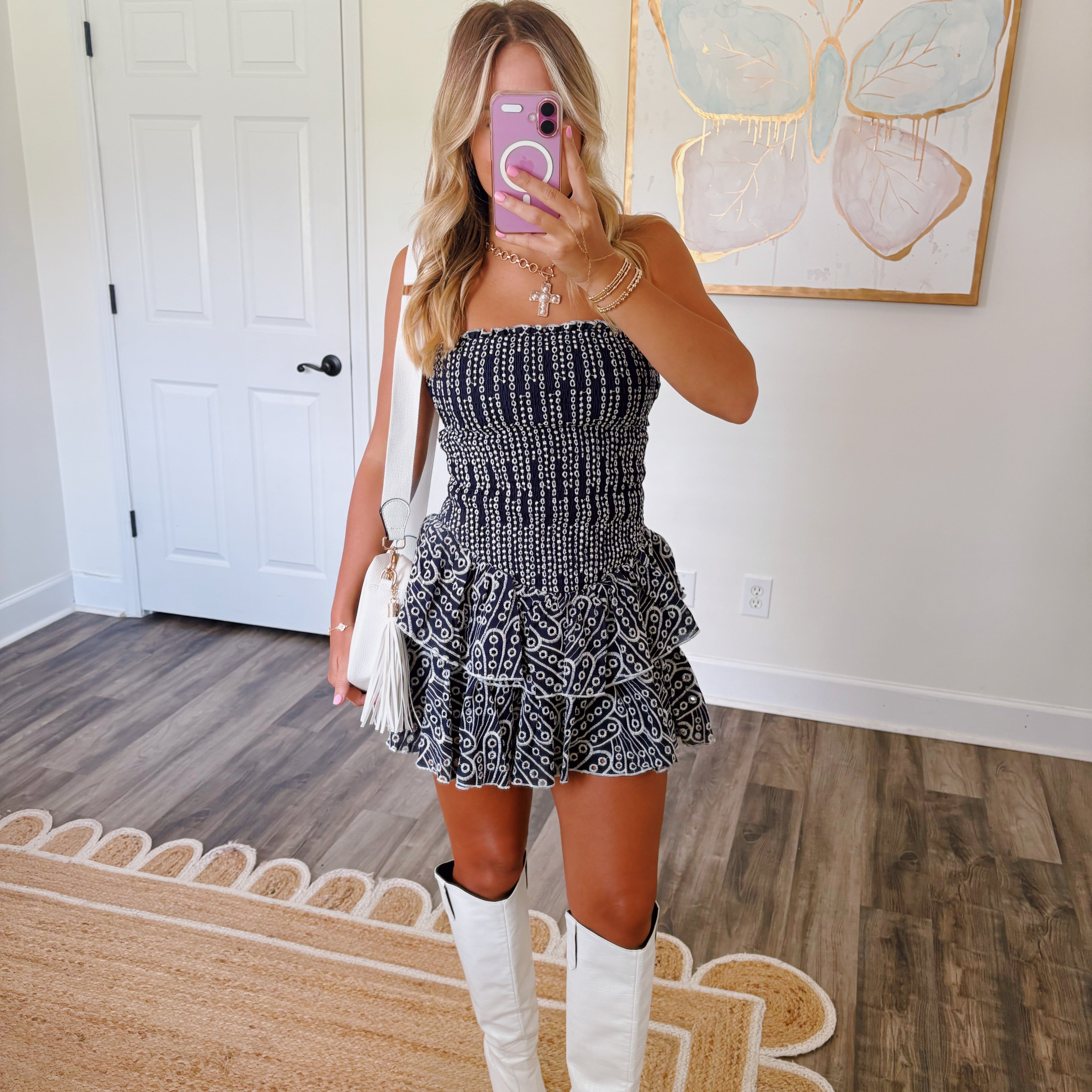 Dalia Mini Dress Navy