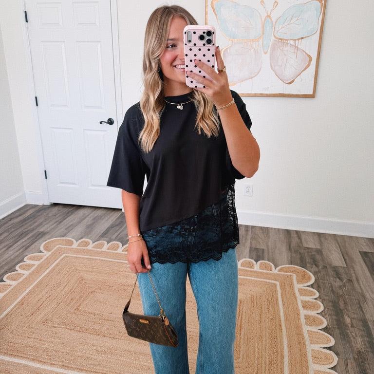 Black Lace Tee