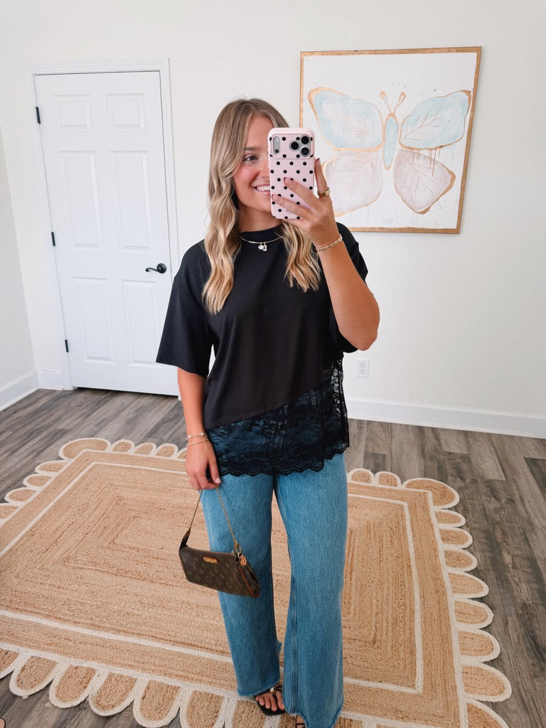 Black Lace Tee