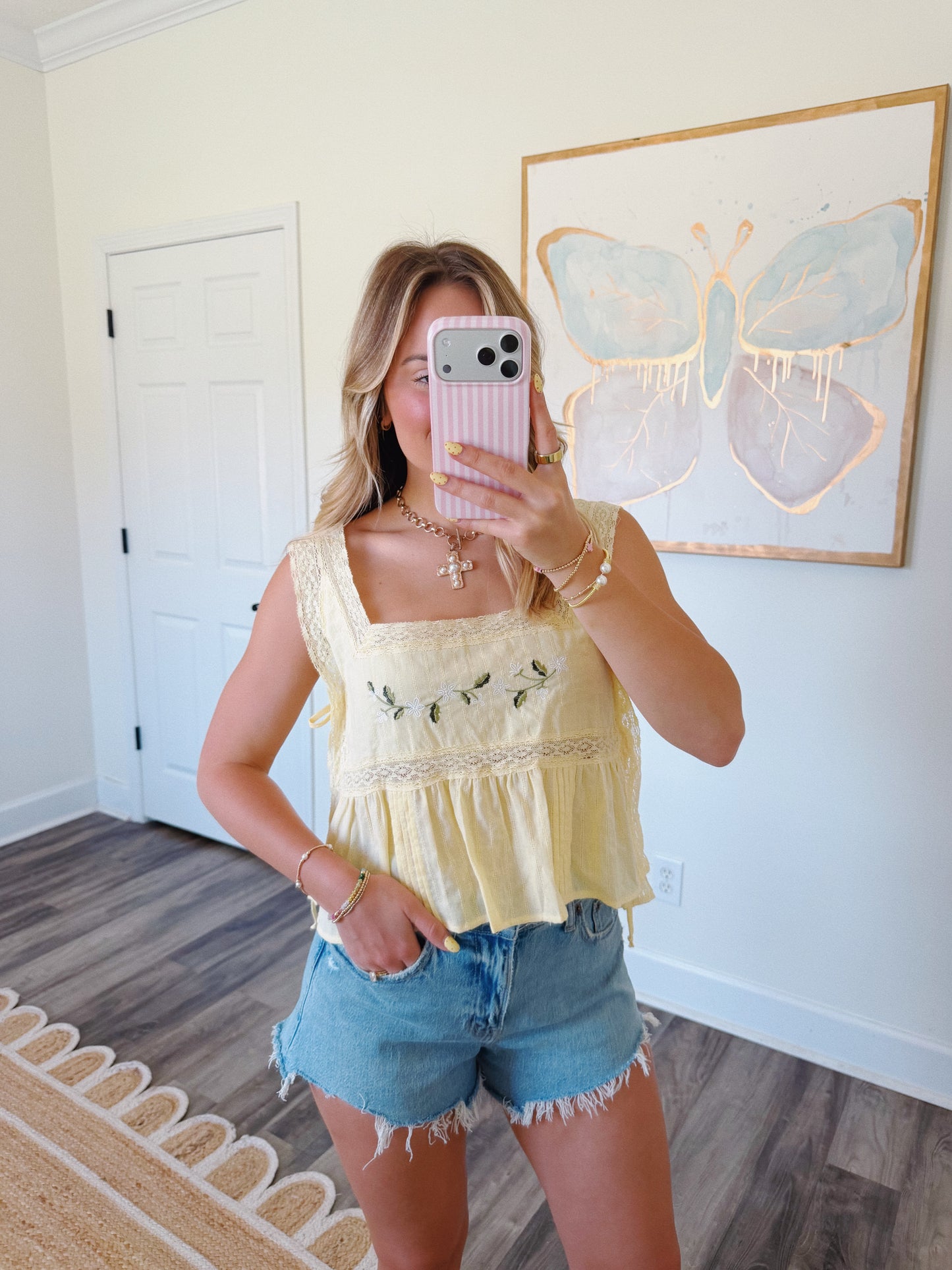 Limoncello Embroidered Top