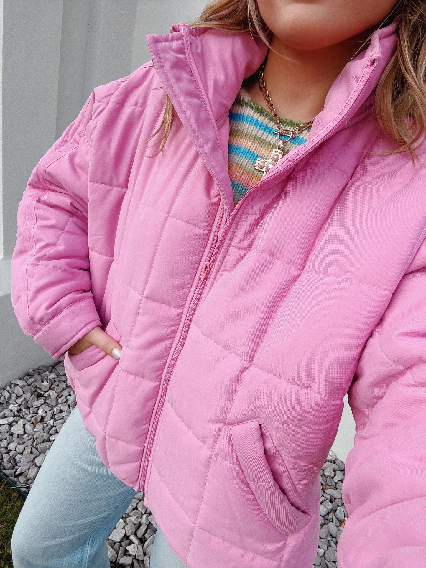 Bubble Gum Puffer Jacket
