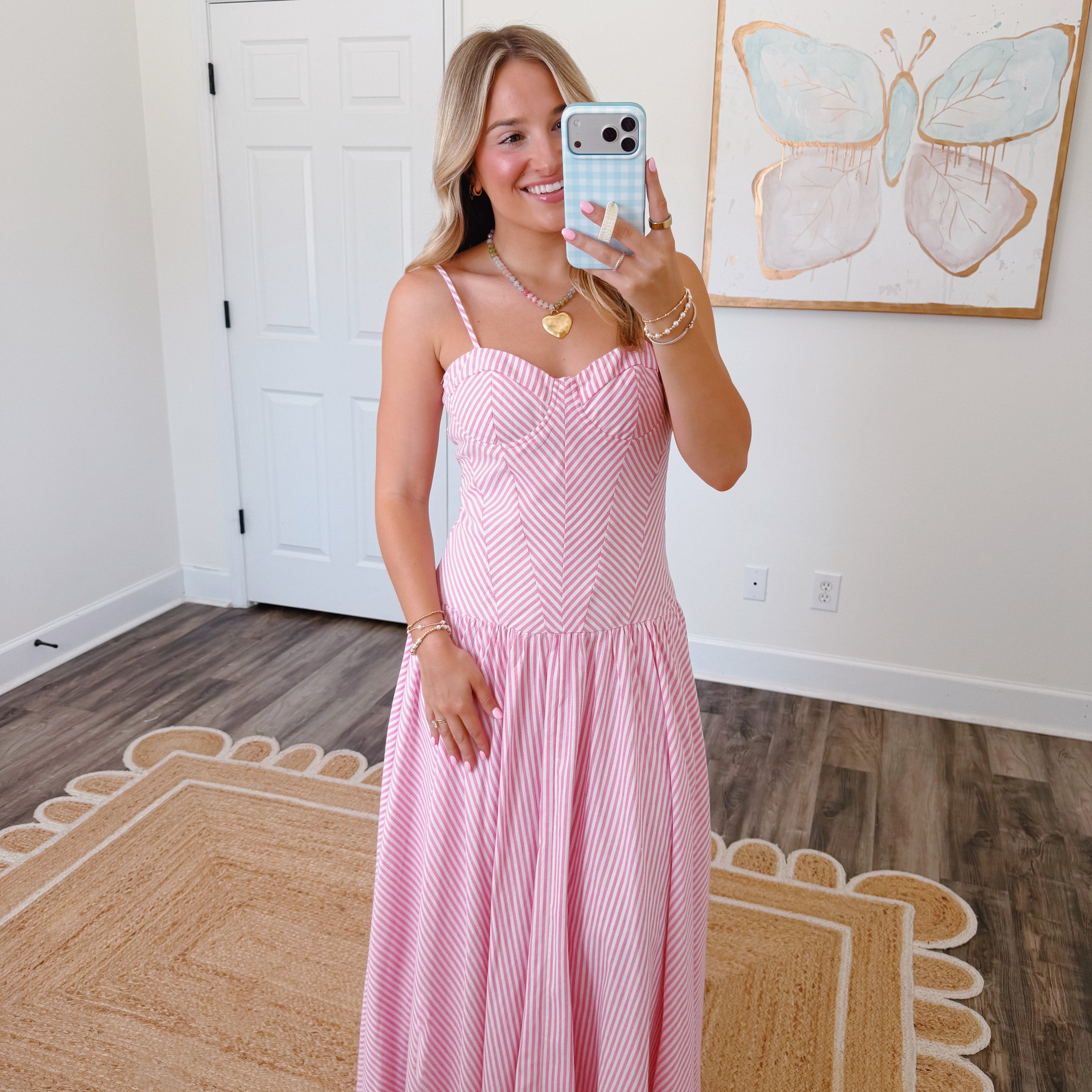 Pink Palmer Dropwaist Dress