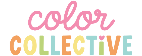 Color Collective logo with pastel-colored text on a white background