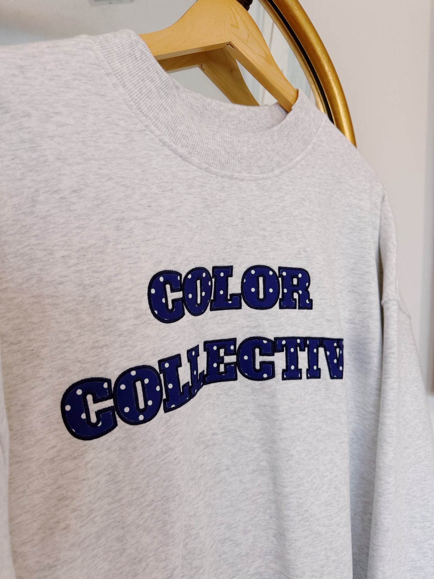 Grey Polka Dot CC Mockneck