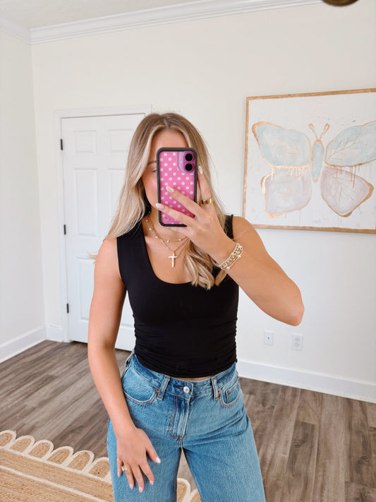 Black Double Layering Tank