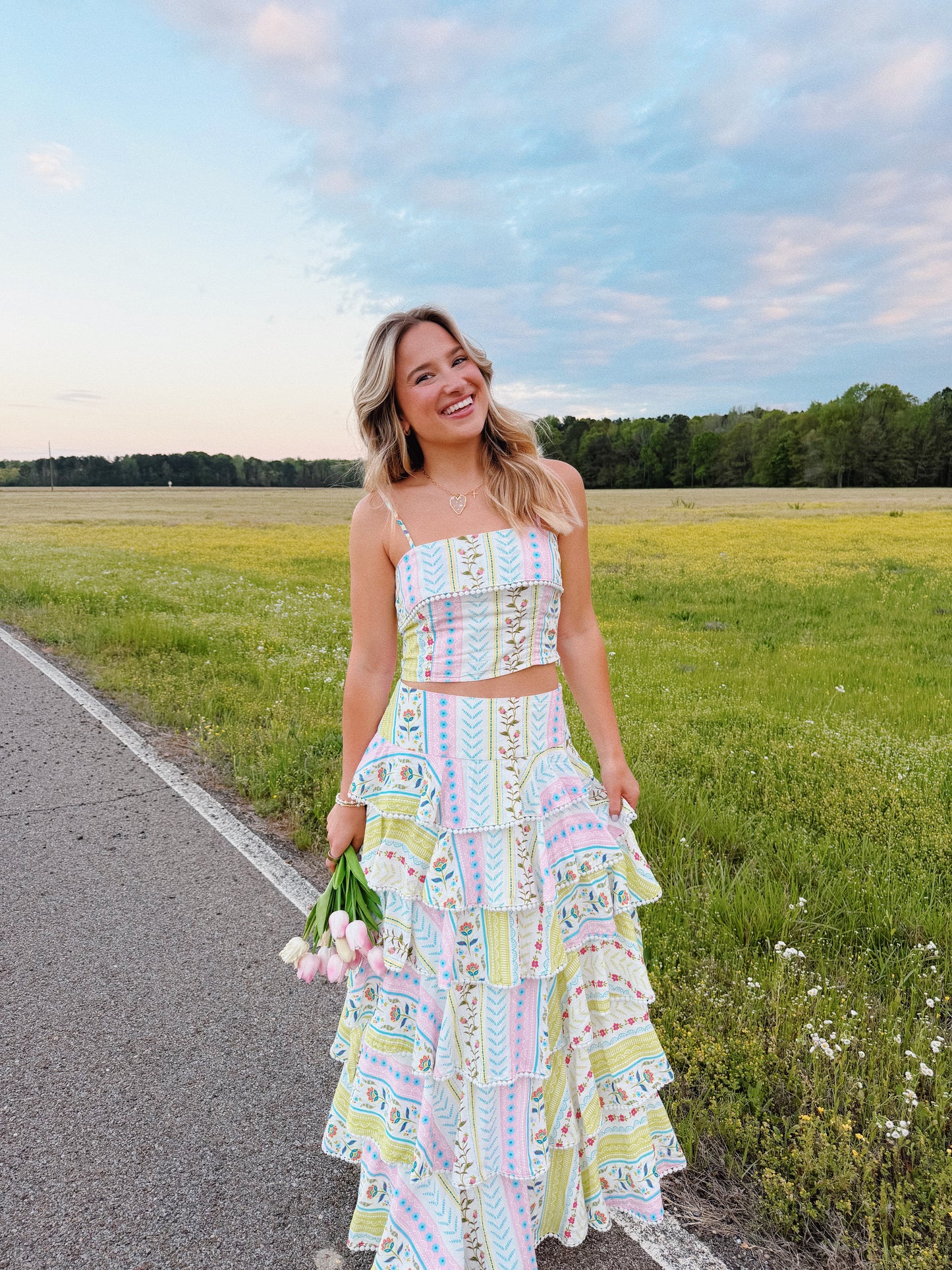 Garden Party Maxi Skirt Set