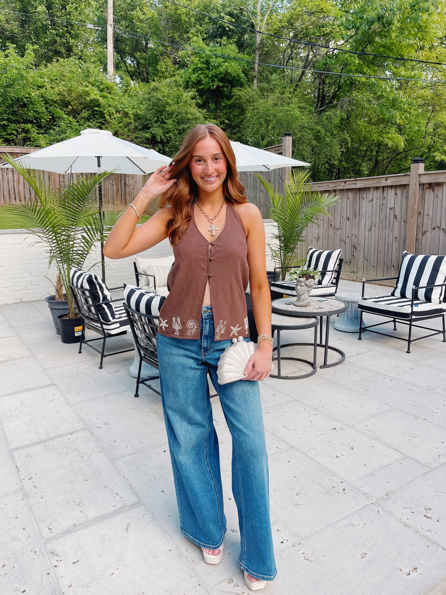 Coastal Charm Halter Top