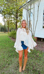Vivienne Ruffled Blouse - Cream
