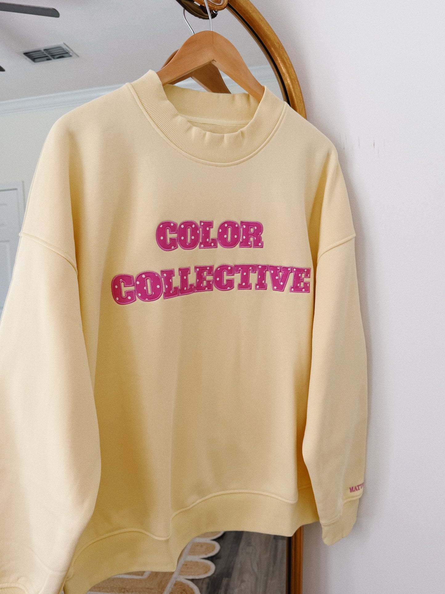 Yellow Polka Dot CC Fleece Mockneck