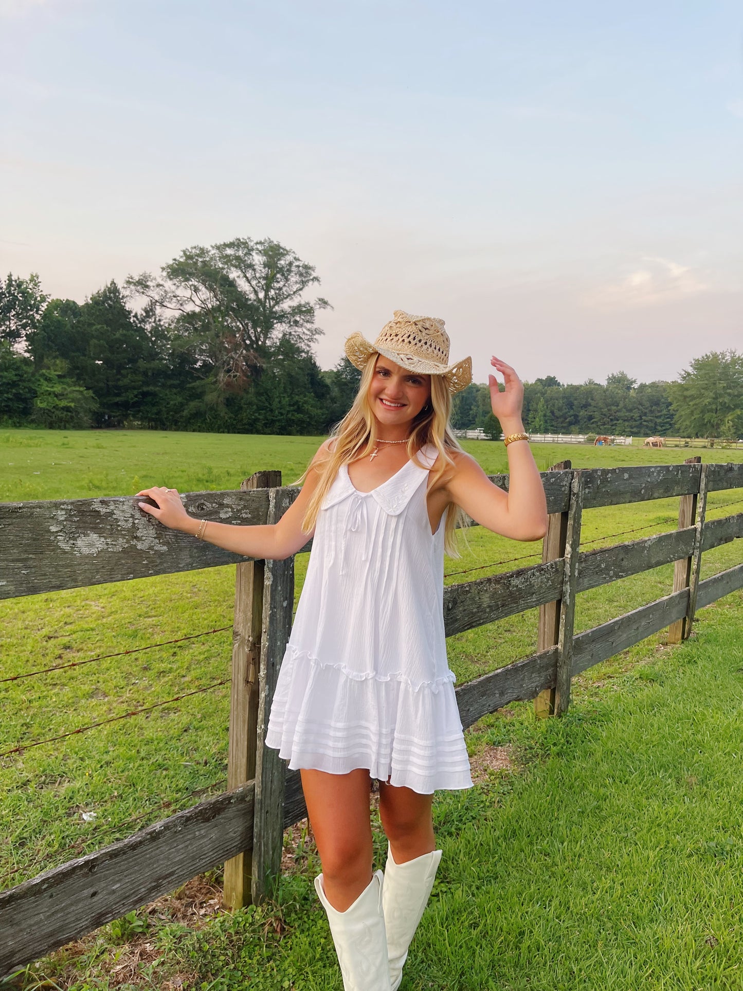 On the Prairie Dress in White