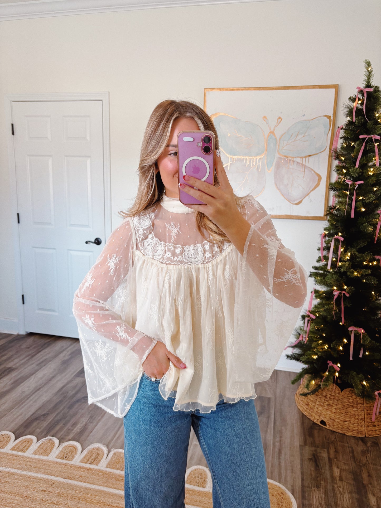 Adeline Lace Top in Ivory