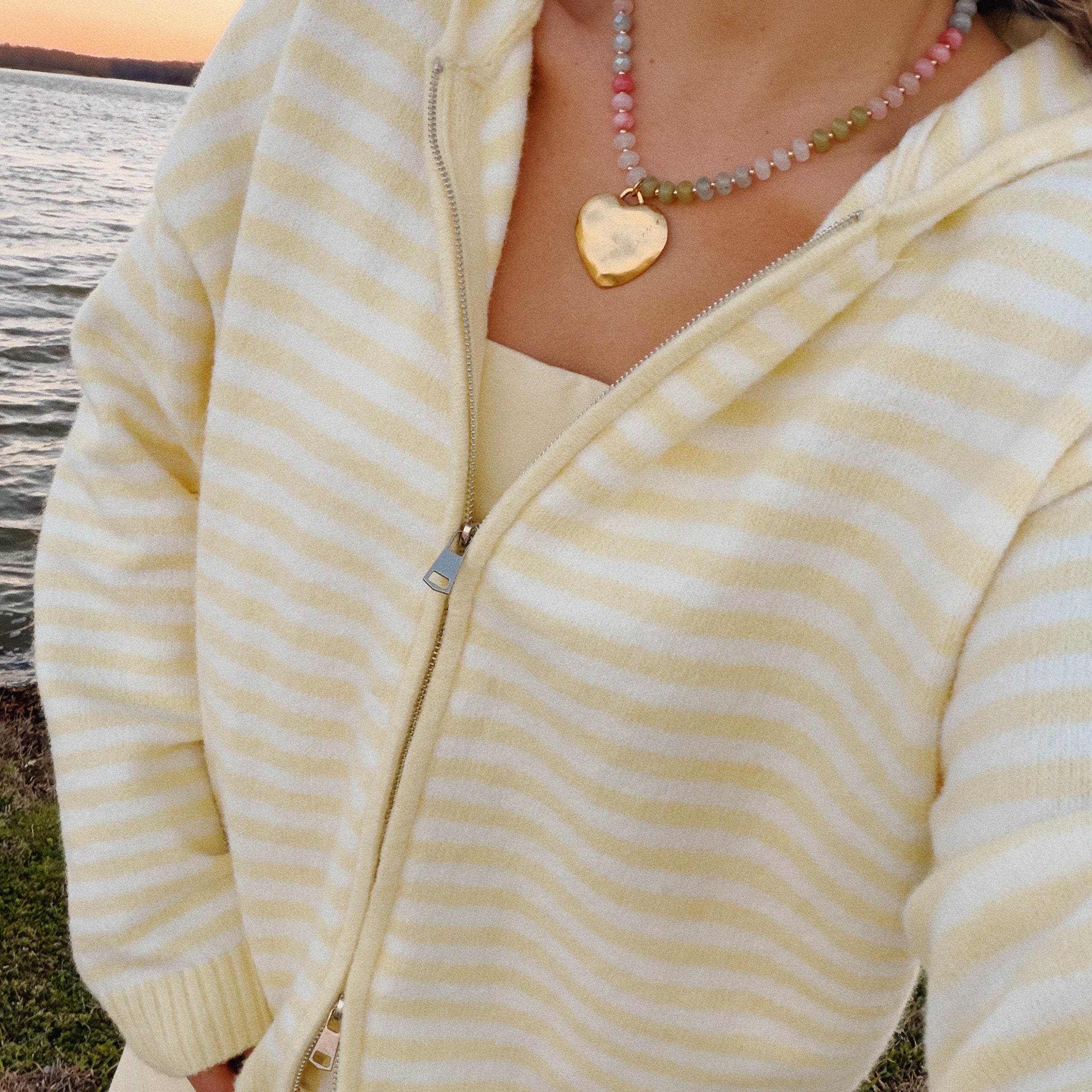Cooper Zip Up Hoodie Butter Yellow