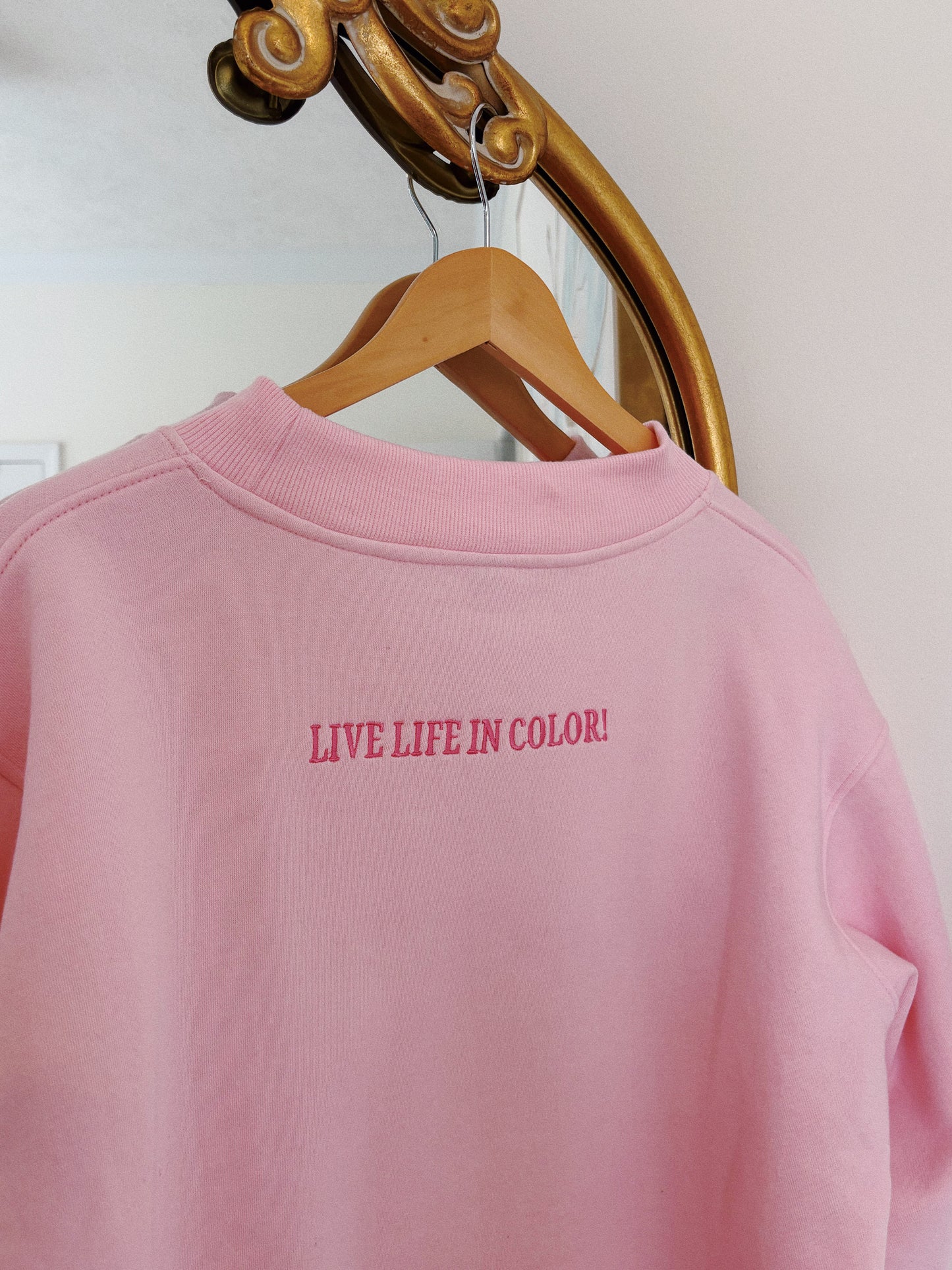 Pink Polka Dot CC Mockneck