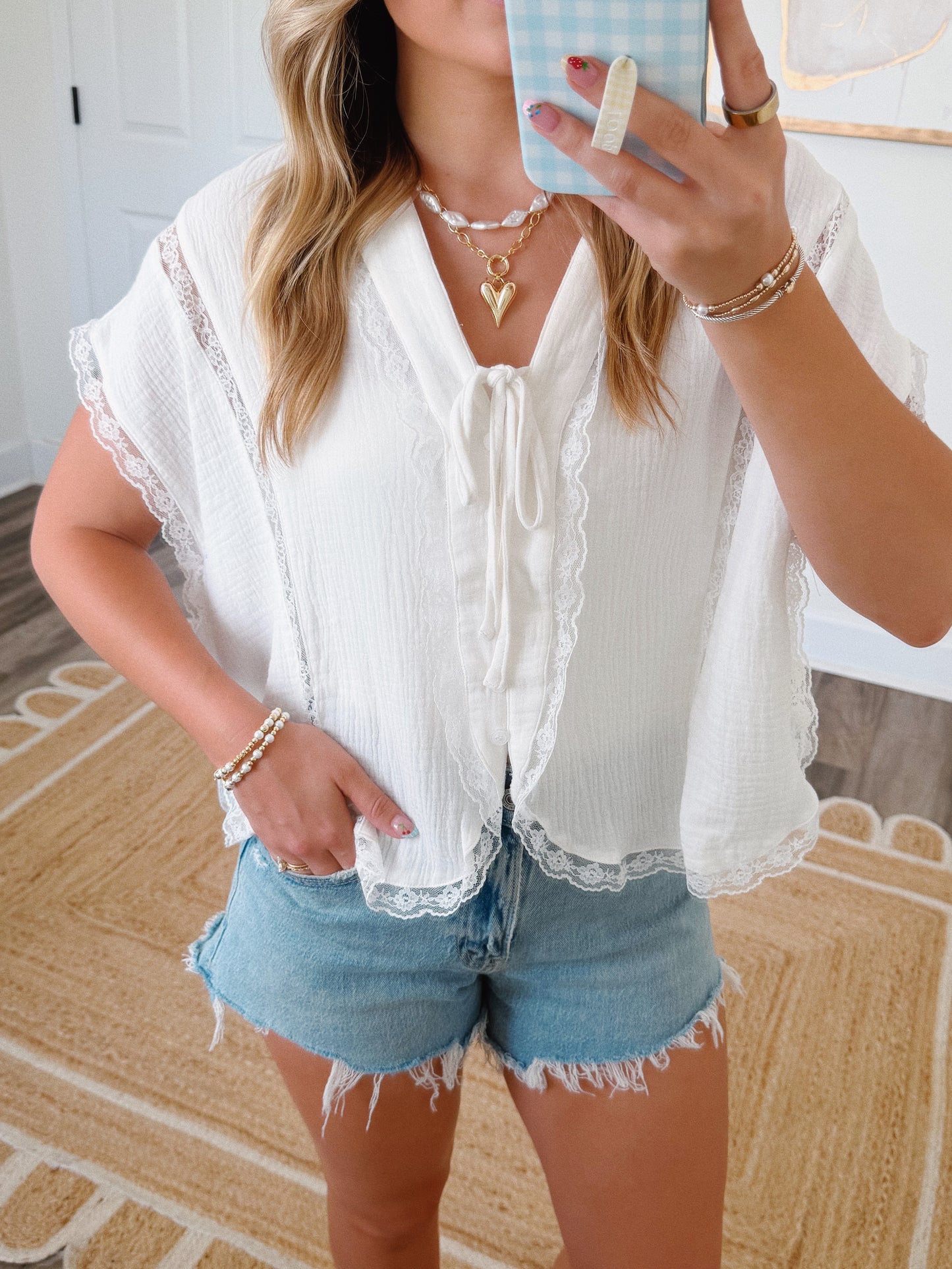 Morning Tide Gauze Top