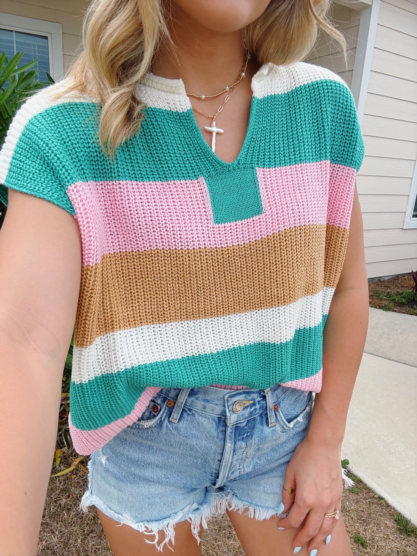 Striped Colorblock Top