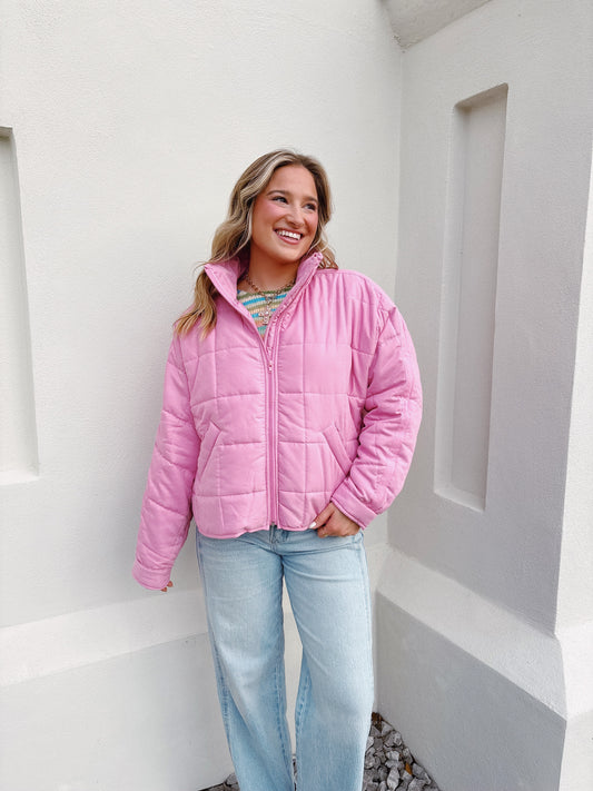 Bubble Gum Puffer Jacket