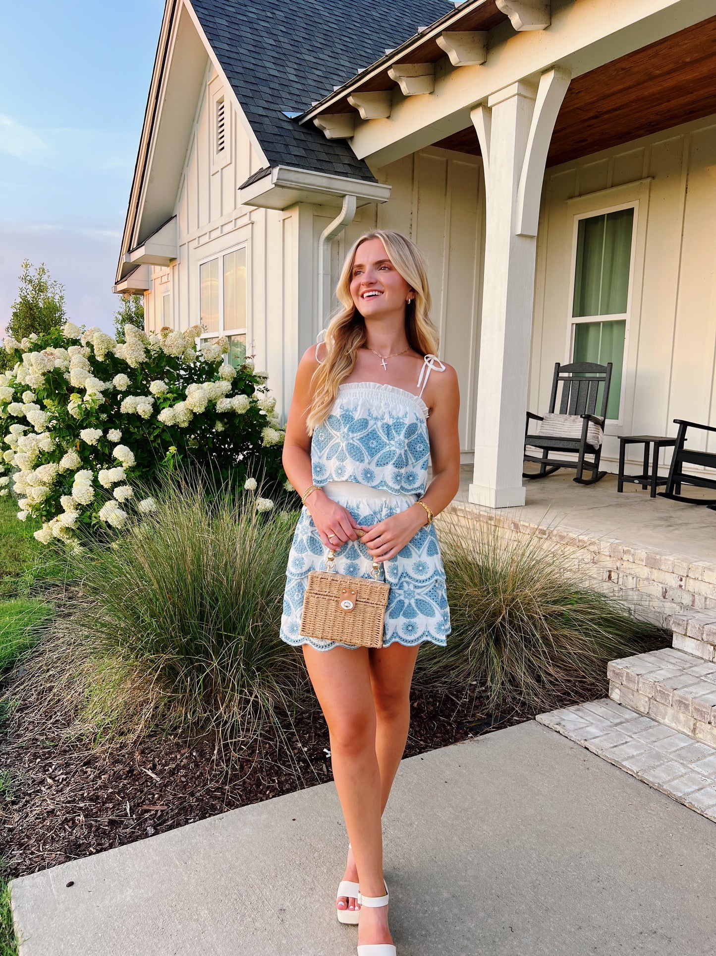 Meant To Be Blue Skirt Set
