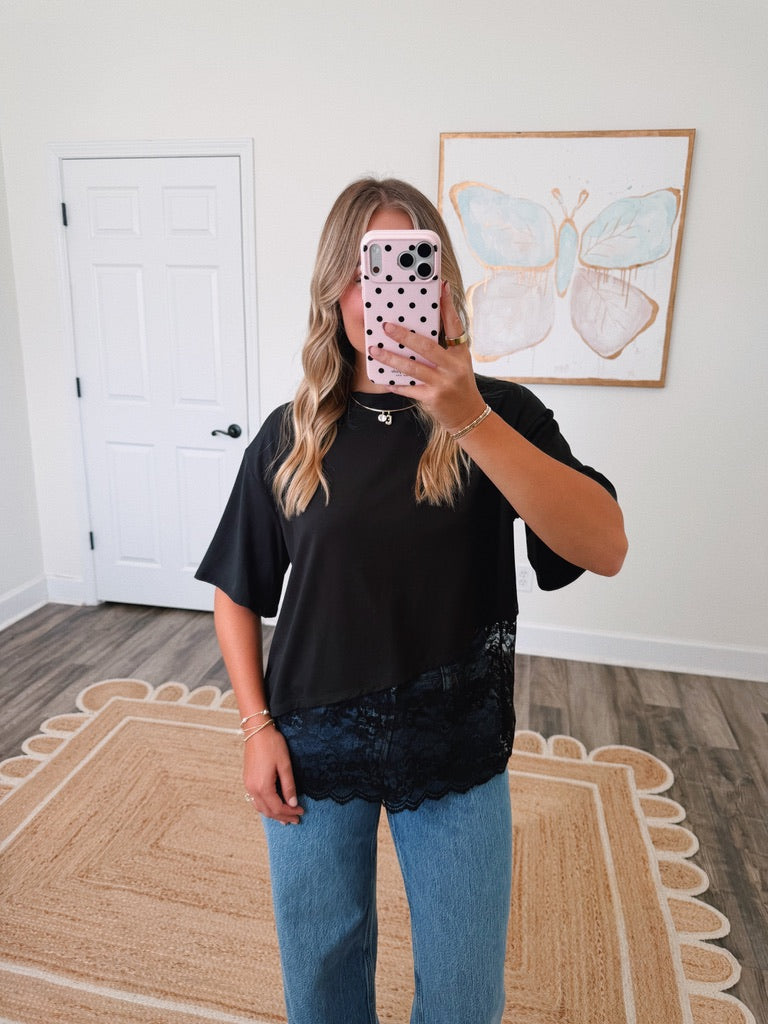 Black Lace Tee