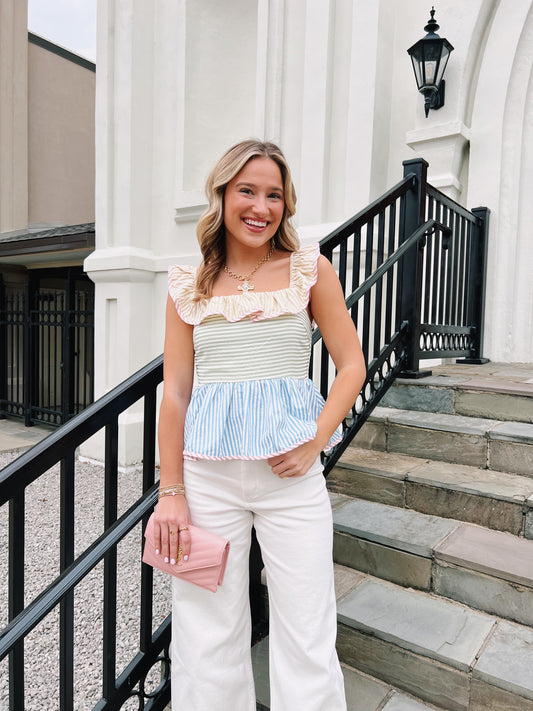 Walkin' On Sunshine Ruffled Top
