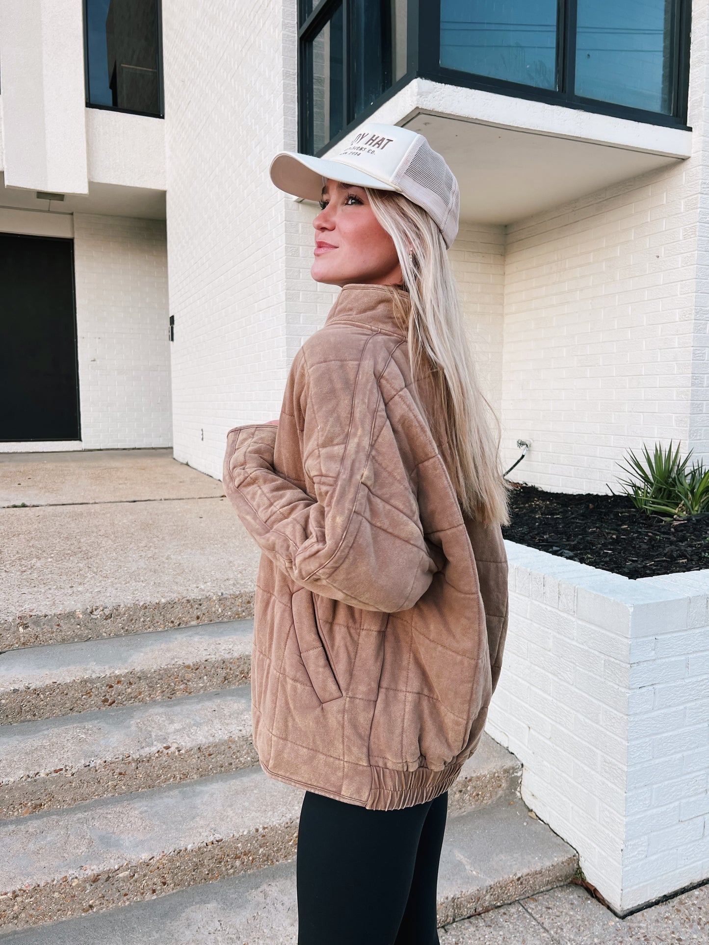 Brown Quilted Everyday Jacket