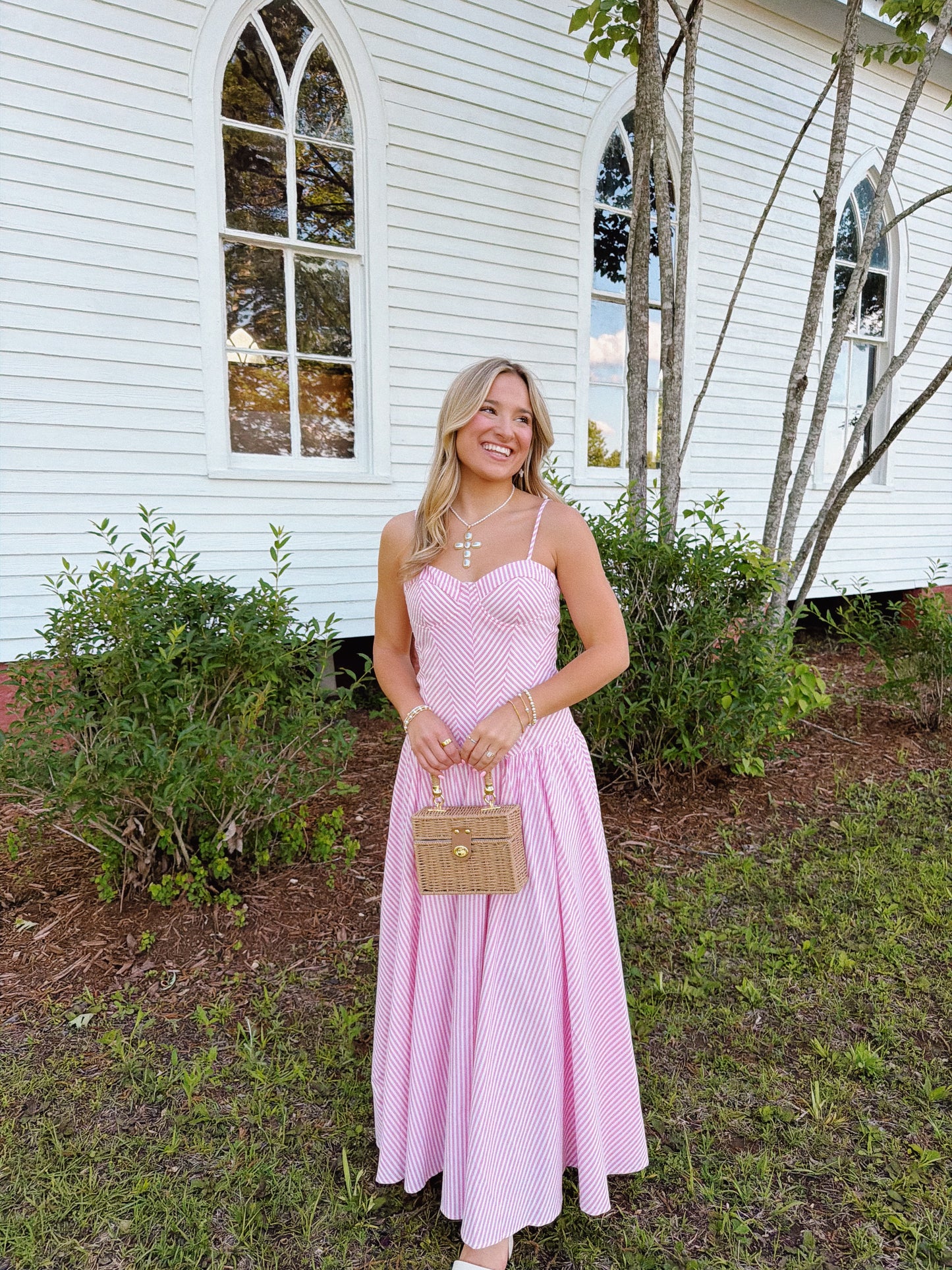Pink Palmer Dropwaist Dress