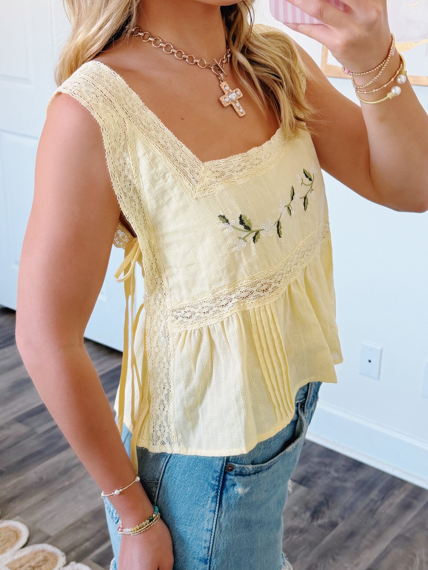Limoncello Embroidered Top