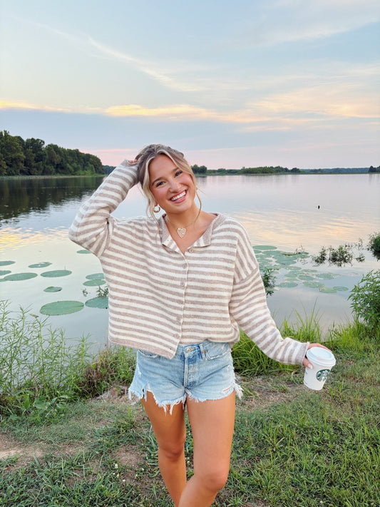 Kymber Striped Cardigan