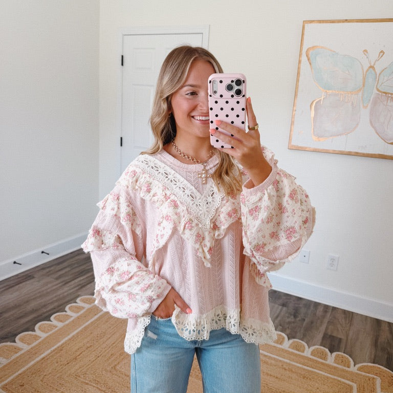 Darling Rose Ruffled Top