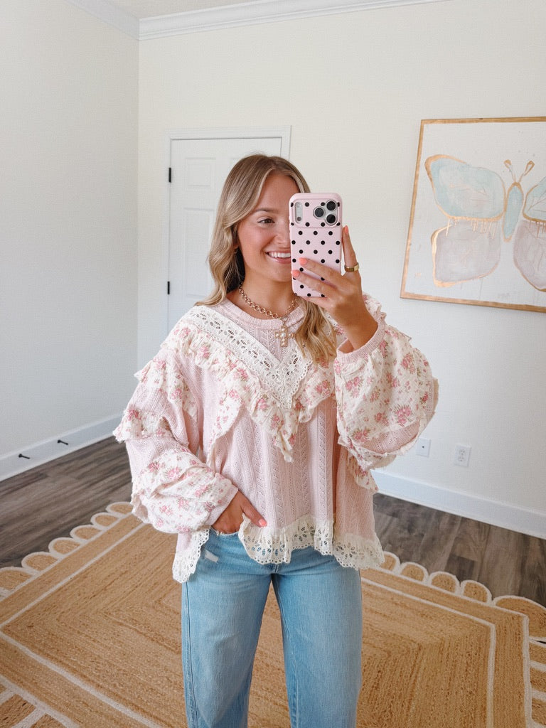 Darling Rose Ruffled Top
