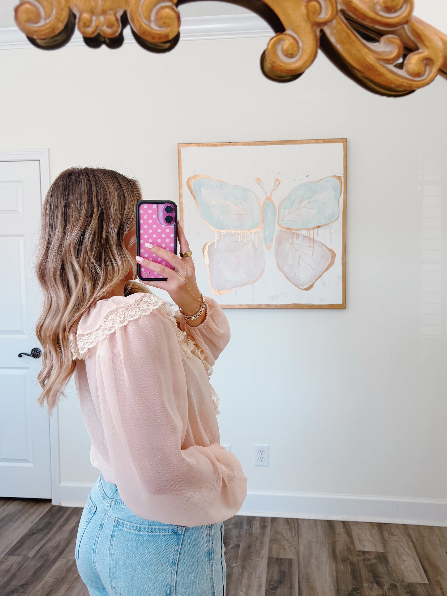 Forever After Lace and Ruffles Blouse