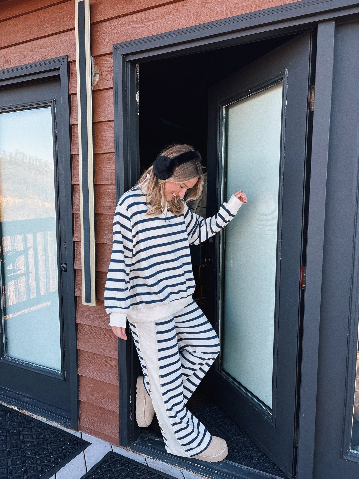 Ava Striped Mockneck Set