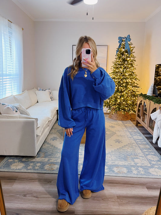 Blue Sweatpants Set