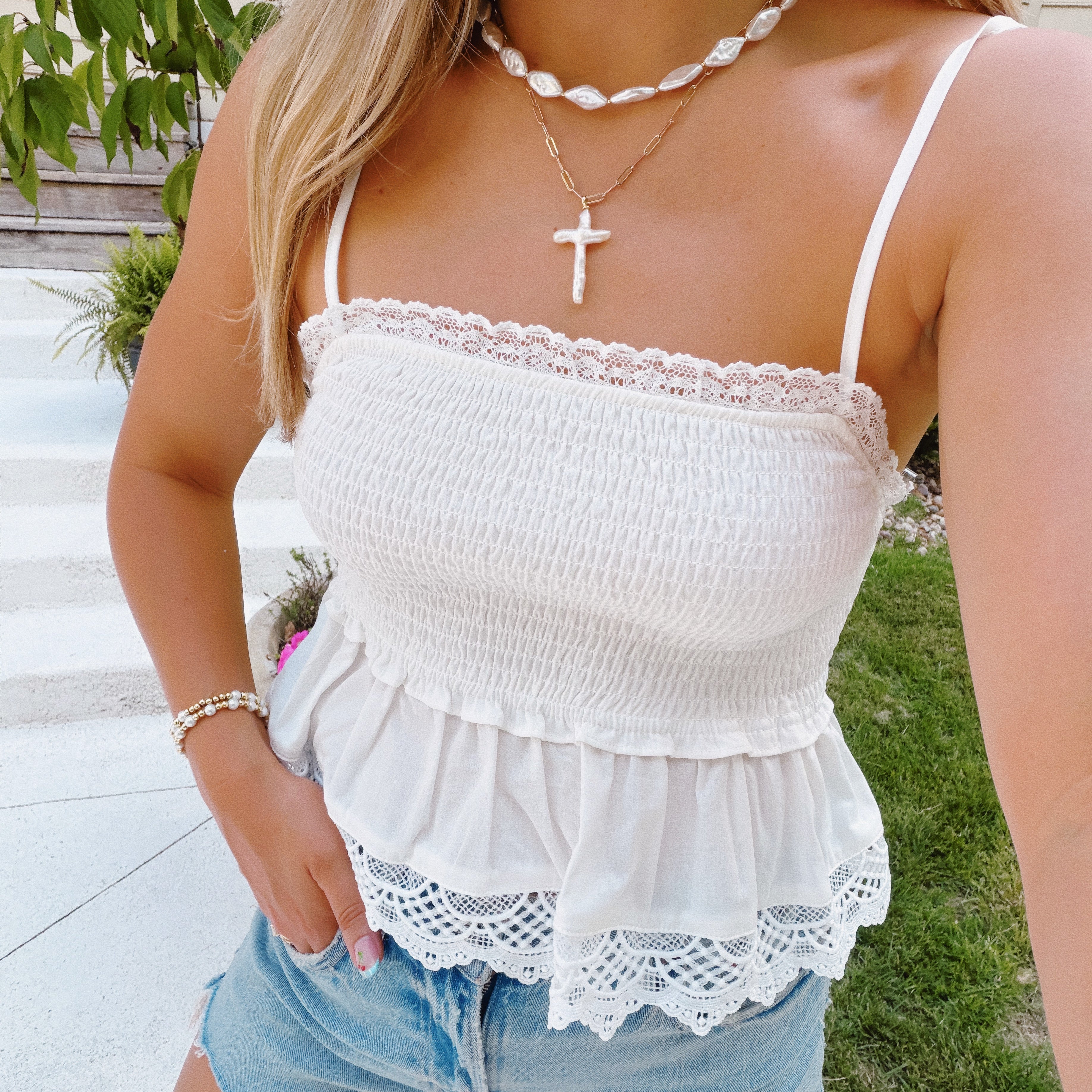 Summer Sweetheart Top in White