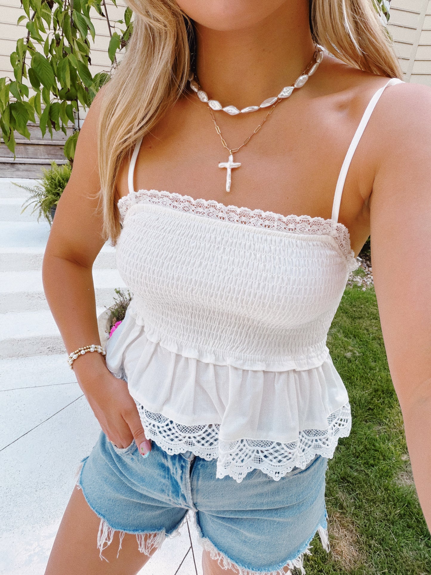 Summer Sweetheart Top in White