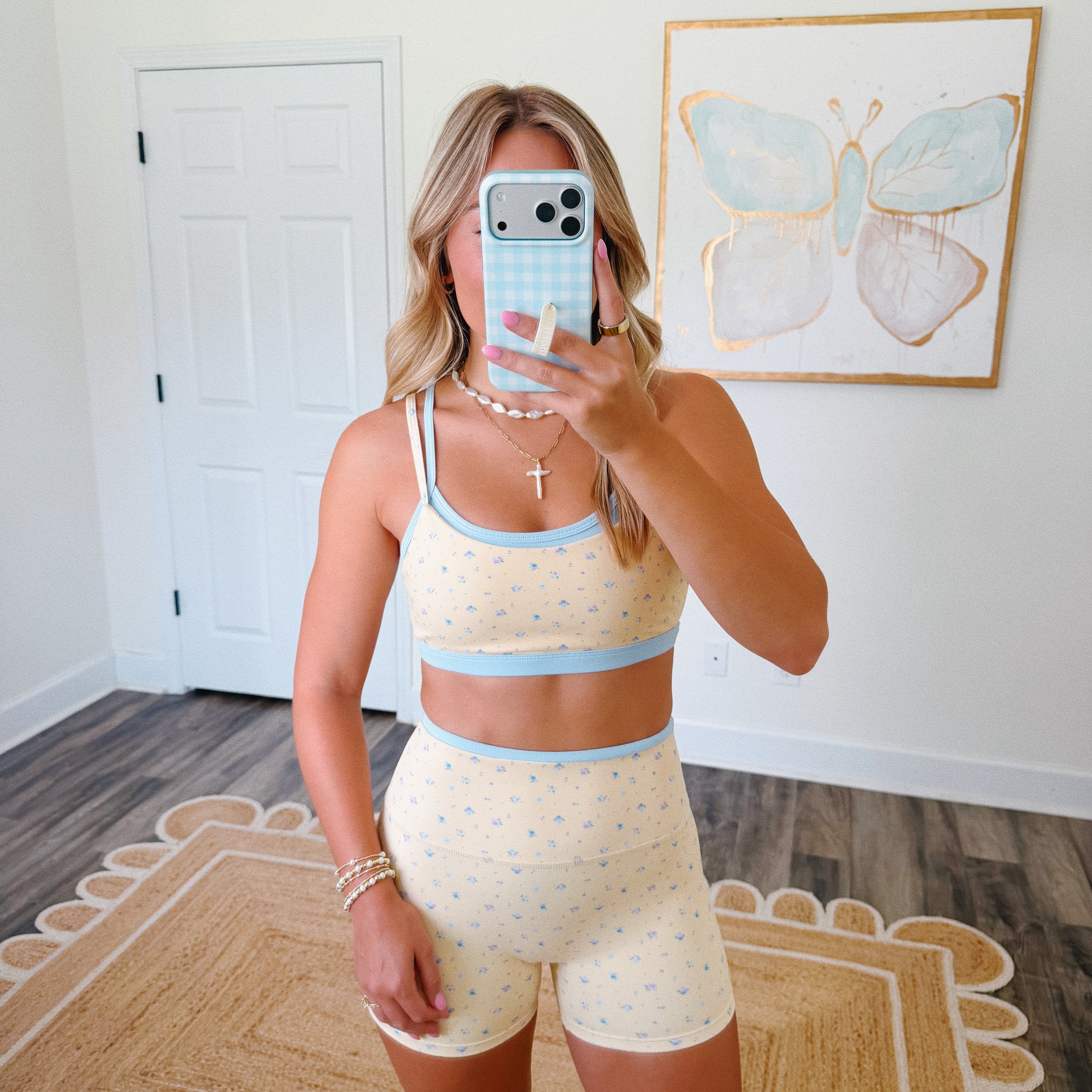 Daisy Biker Short Set