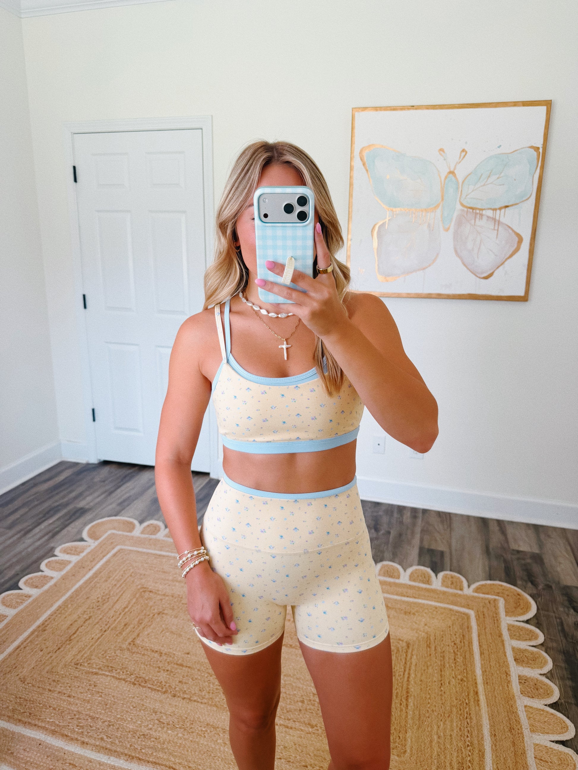 Daisy Biker Short Set