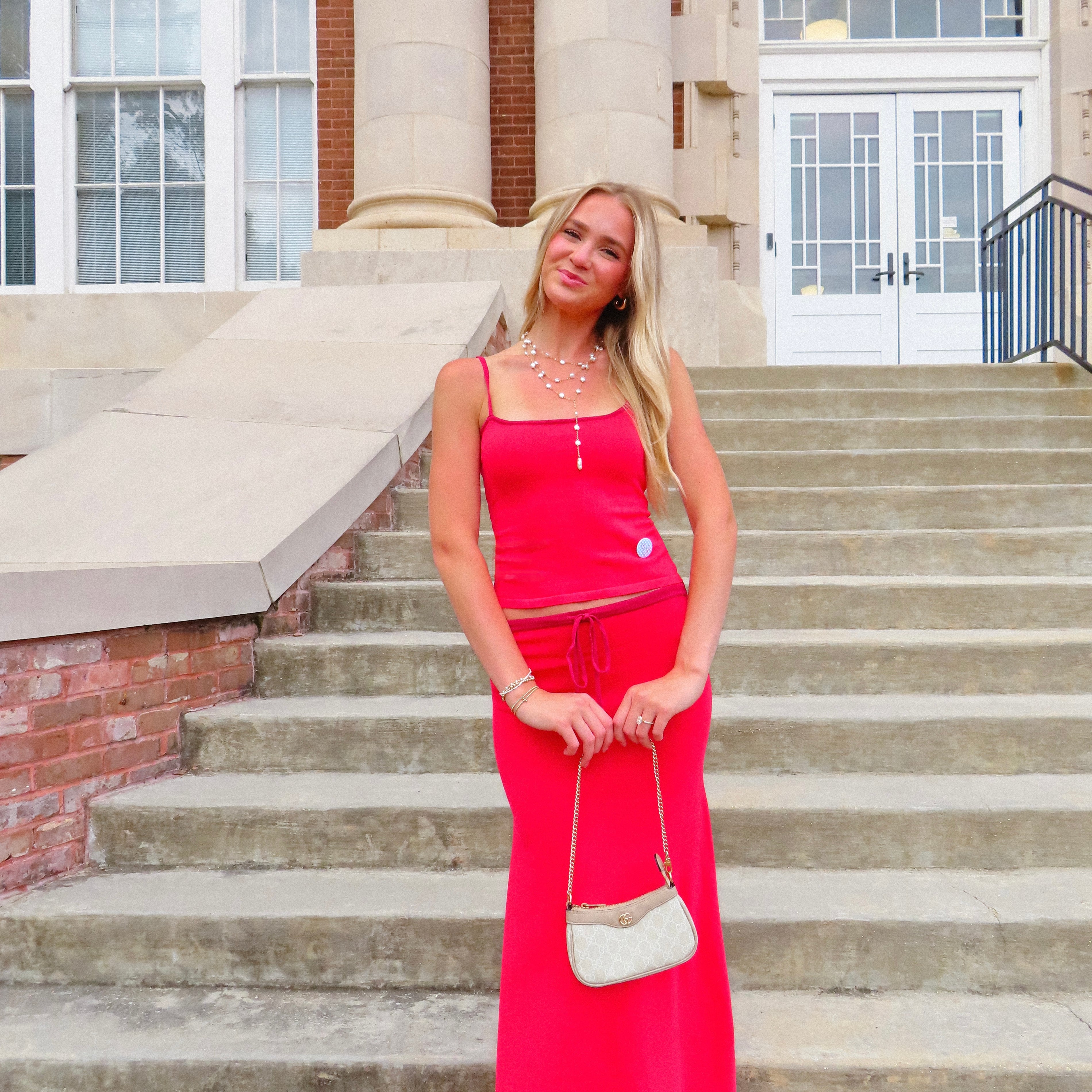 Red Zone Skirt Set