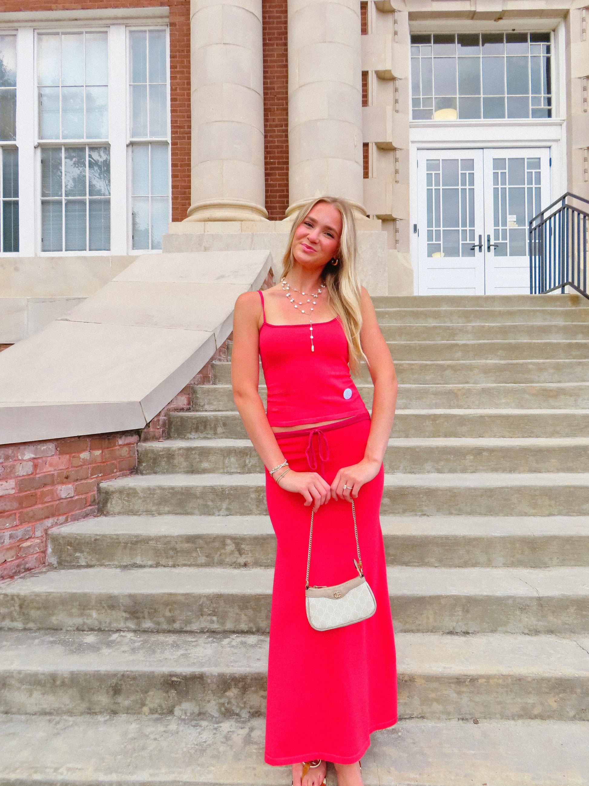 Red Zone Skirt Set