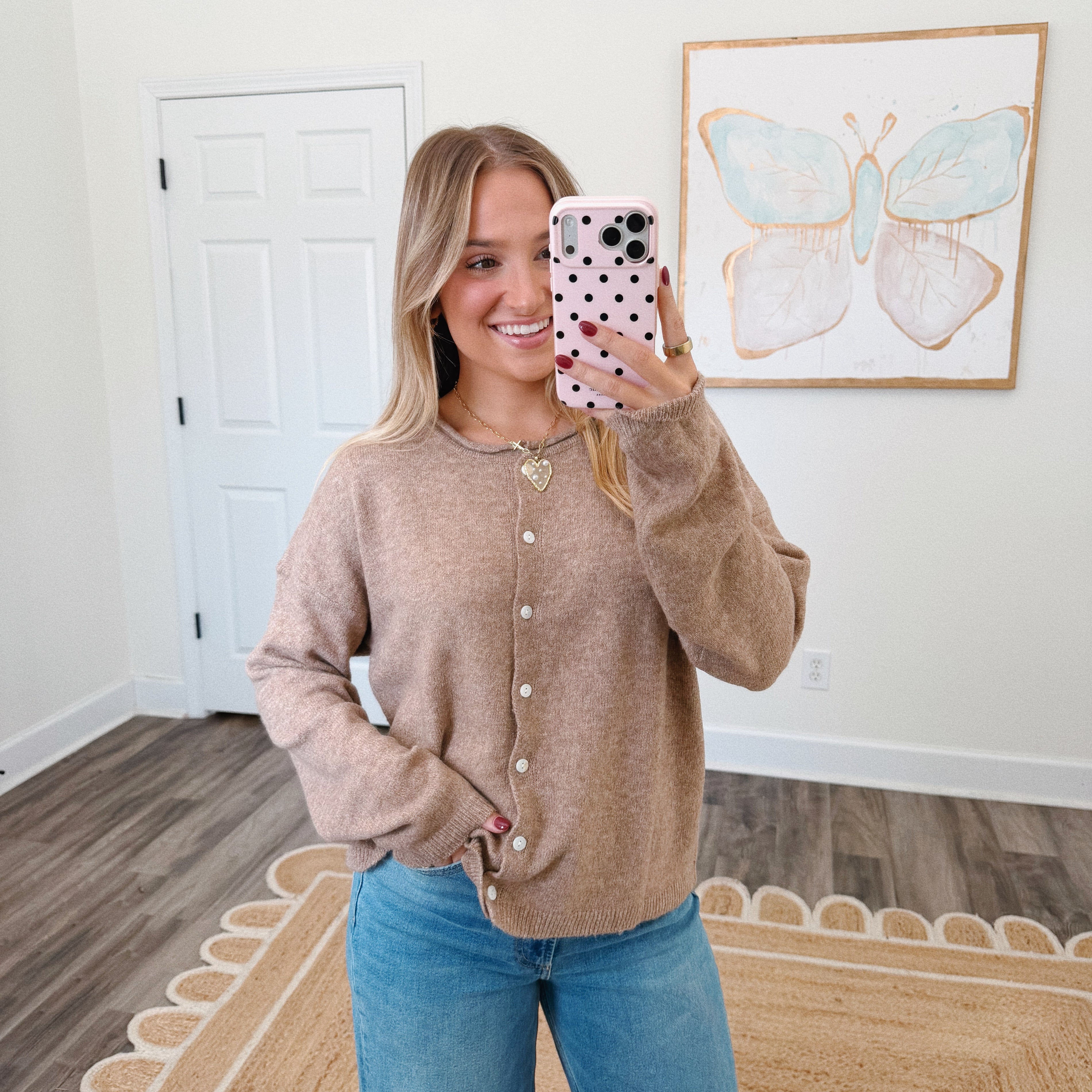 Essenital Soft Knit Cardigan - Mocha