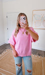 Perfectly Pink Mock Neck Top