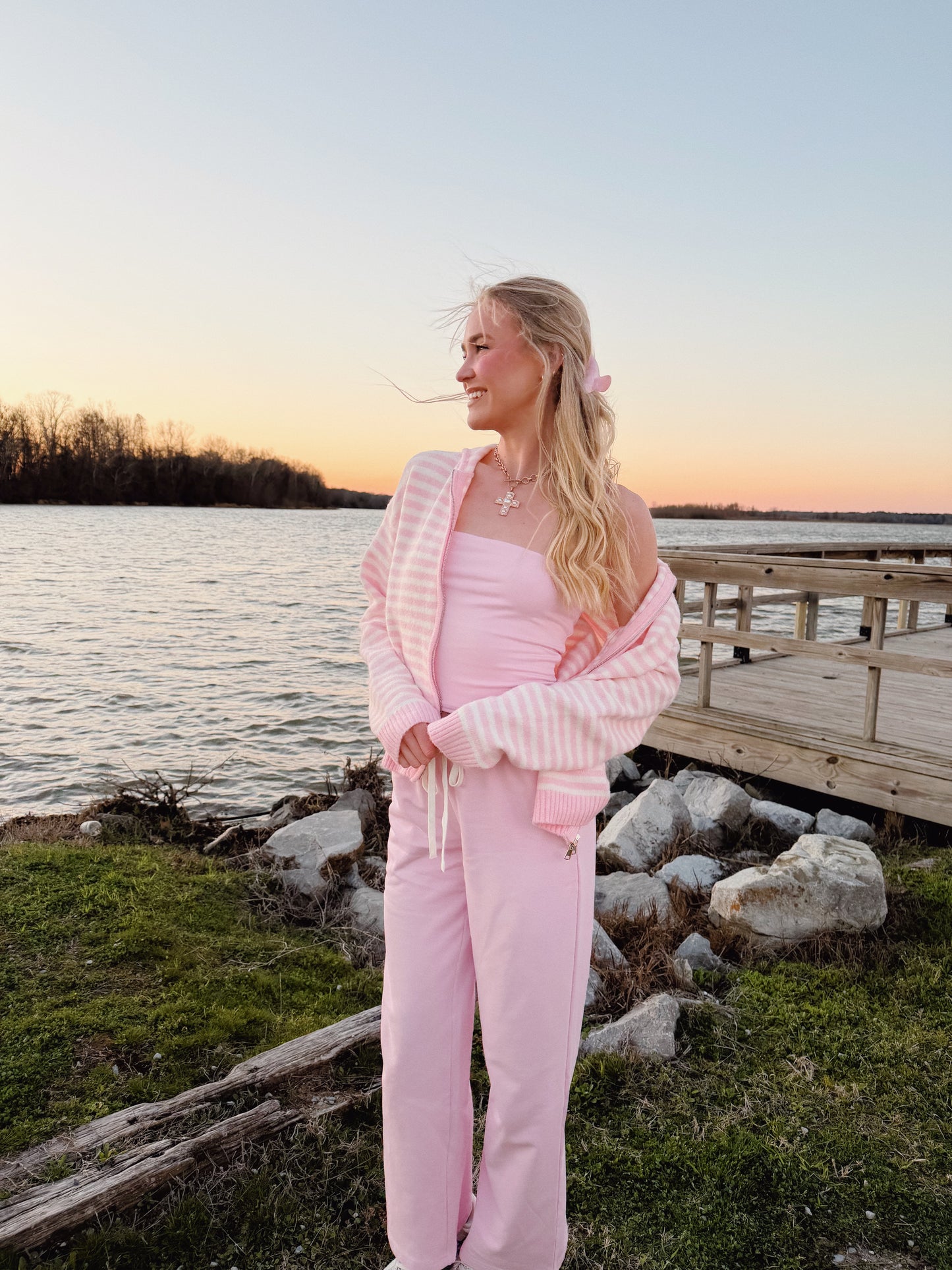 Golden Hour Lounge Set Baby Pink