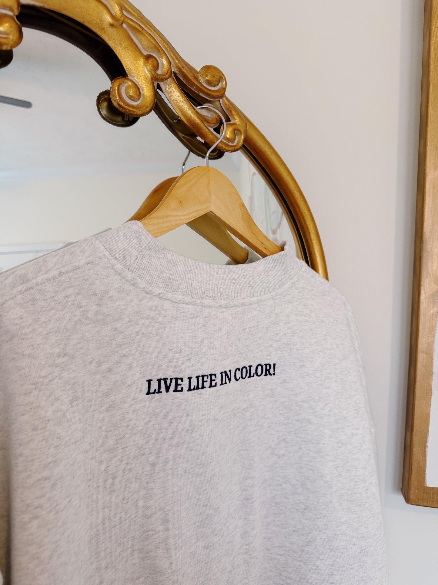 Grey Polka Dot CC Mockneck