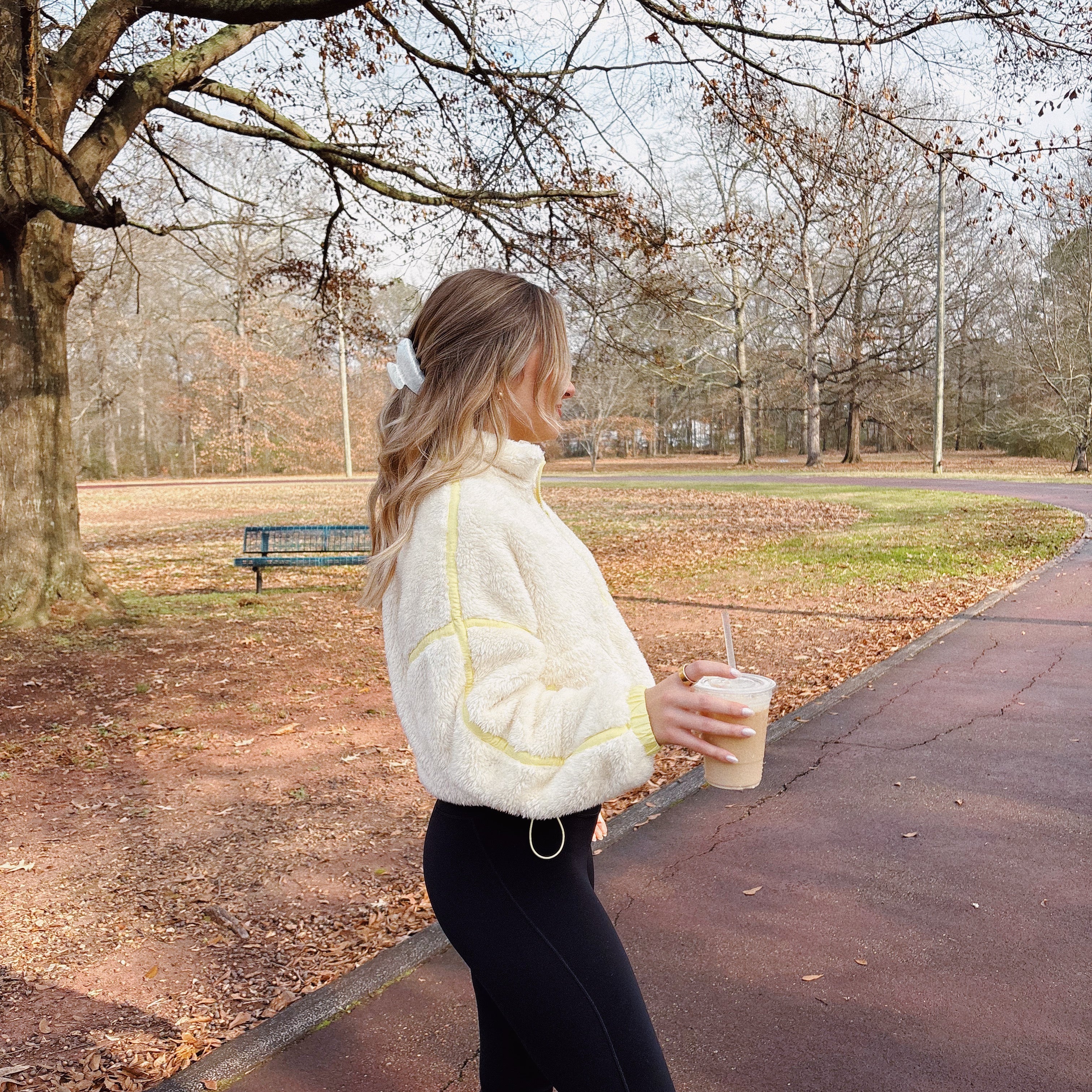 Lime Lined Cozy Sherpa Jacket