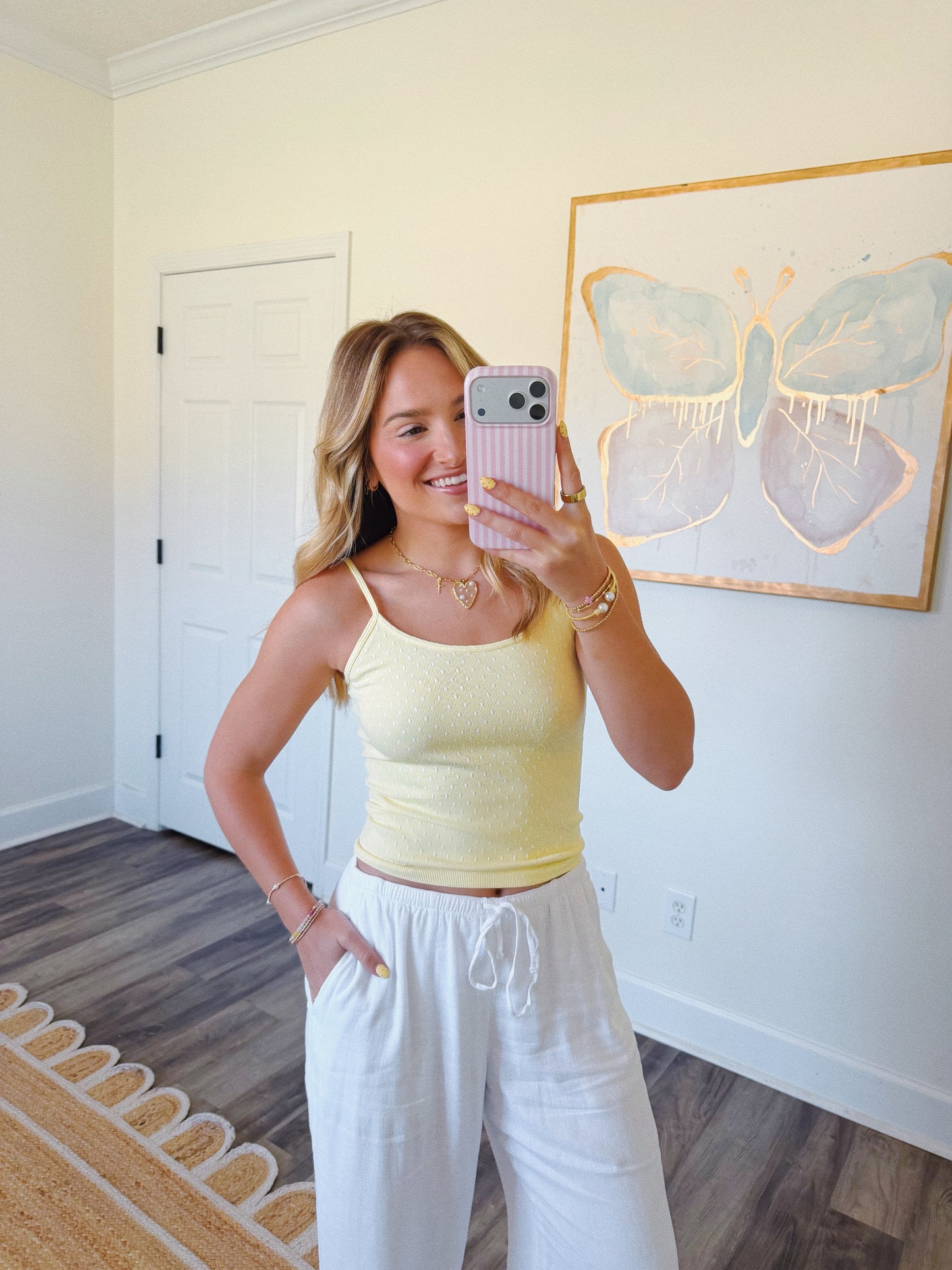 Polka Dot Tank Banana