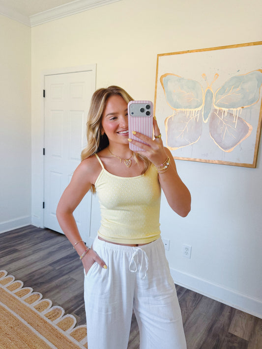 Polka Dot Tank Banana