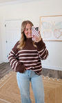 Eloise Striped Sweater - Brown