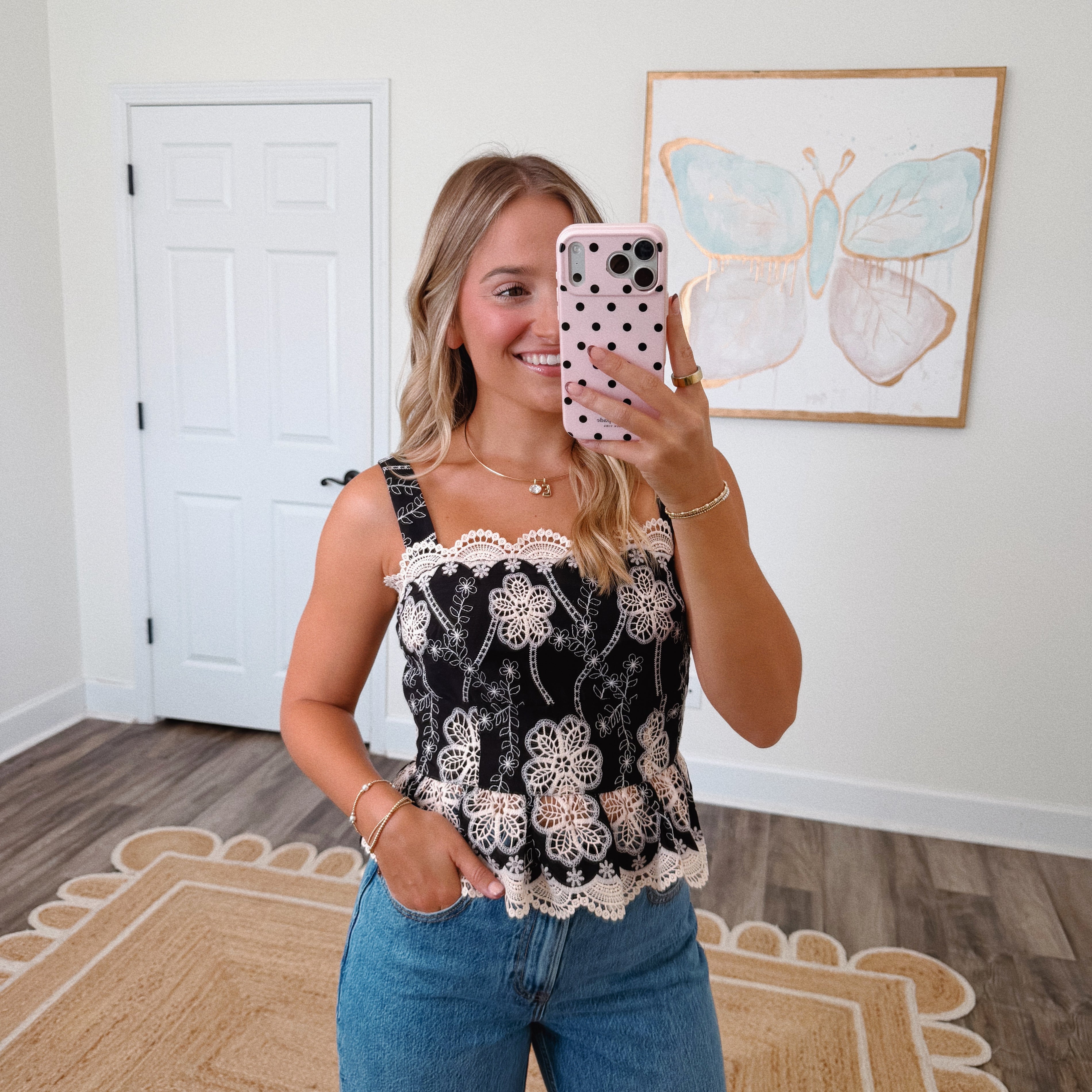 Midnight Bloom Lace Top