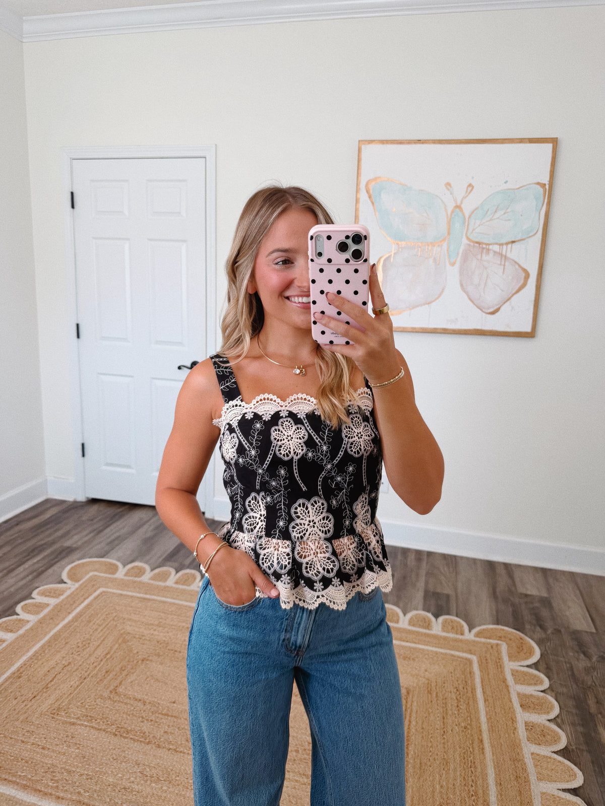 Midnight Bloom Lace Top