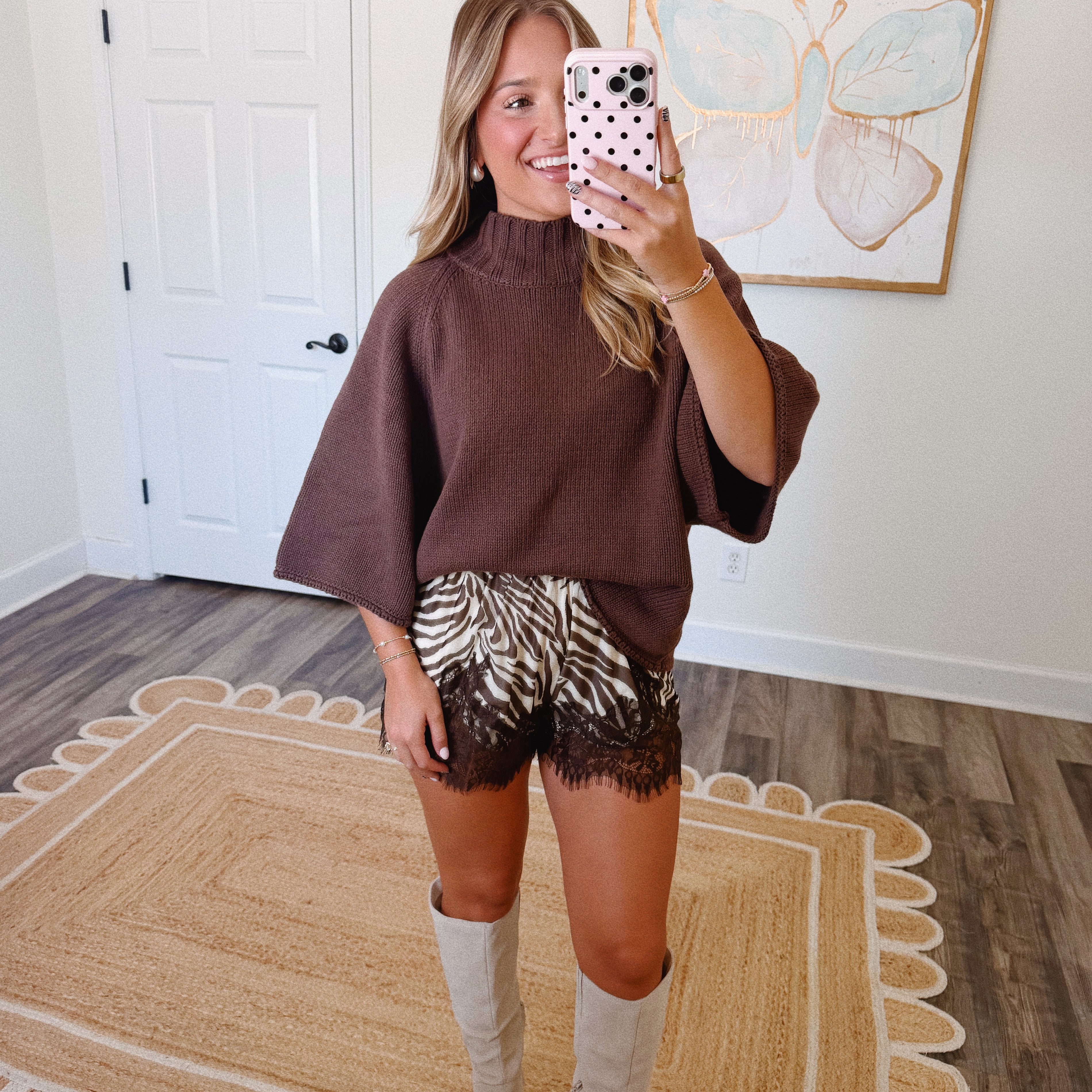 Cocoa Mockneck Top