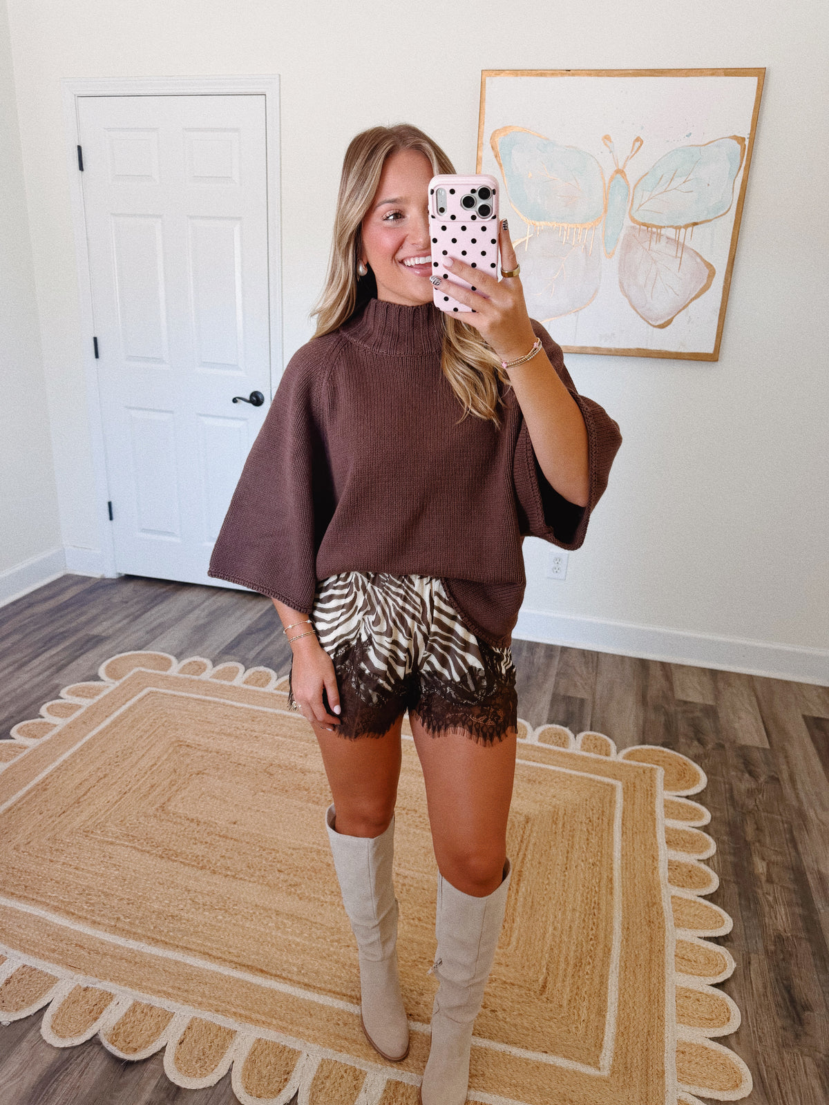 Cocoa Mockneck Top